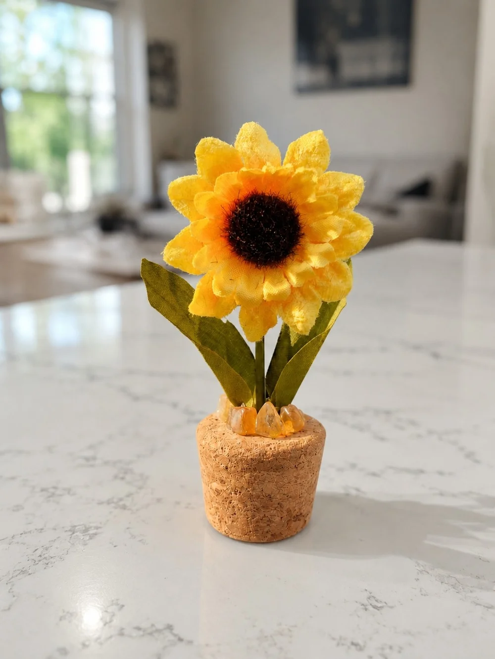 Sunflower Vent Clip Accent - Yellow Faux Floral 🌻